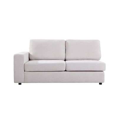 Odum 2-Seater Left Arm Fabric Modular Sofa - Greyish White - With 2-Year Warranty