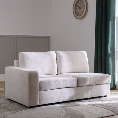 Odum 2-Seater Left Arm Fabric Modular Sofa - Greyish White - With 2-Year Warranty