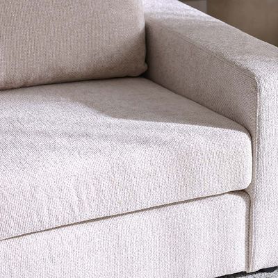 Odum 2-Seater Left Arm Fabric Modular Sofa - Greyish White - With 2-Year Warranty