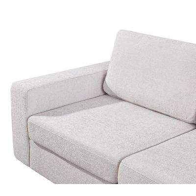 Odum 2-Seater Left Arm Fabric Modular Sofa - Greyish White - With 2-Year Warranty