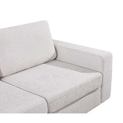 Odum 2-Seater Right Arm Fabric Modular Sofa - Greyish White - With 2-Year Warranty