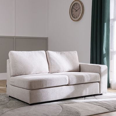 Odum 2-Seater Right Arm Fabric Modular Sofa - Greyish White - With 2-Year Warranty