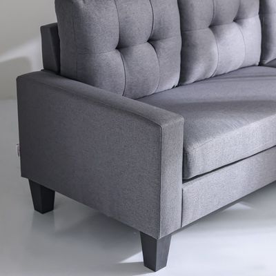 Decato Reversible Corner Fabric Sofabed - Dark Grey