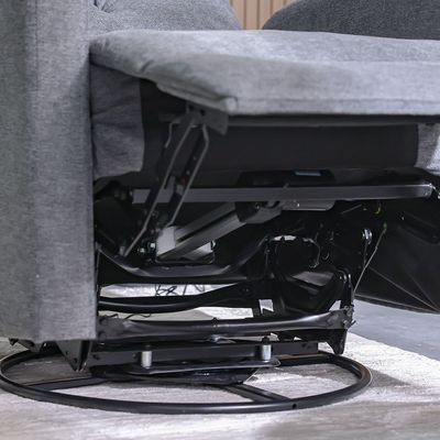 Desi 1 Seater Electric Fabric Recliner w/ Swivel and Rocker - Grey