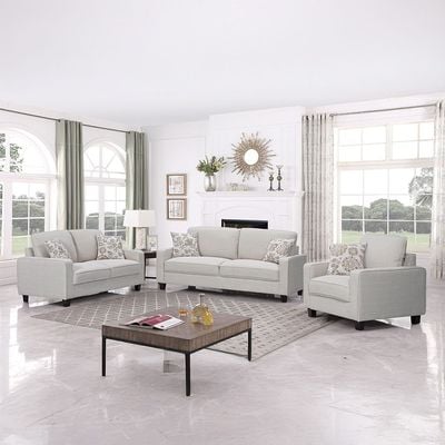 Anders  3+2+1 Seater Fabric Sofa Set - Beige