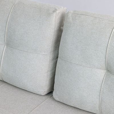 Aziyah  Pull-out Fabric Sofa Bed w/ Storage  - Light Grey