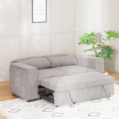 Linzi Fabric Sofa Bed w/ Storage and Wireless Charger  - Dark Grey