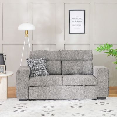 Linzi Fabric Sofa Bed w/ Storage and Wireless Charger  - Dark Grey