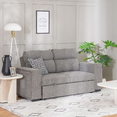 Linzi Fabric Sofa Bed w/ Storage and Wireless Charger  - Dark Grey