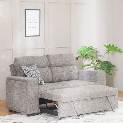 Linzi Fabric Sofa Bed w/ Storage and Wireless Charger  - Dark Grey