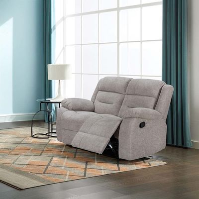 Tucker 2 Seater Fabric Recliner  -Grey