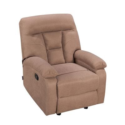 Sanie 1 Seater Fabric  Rocking Recliner   - Brown