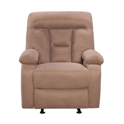 Sanie 1 Seater Fabric  Rocking Recliner   - Brown