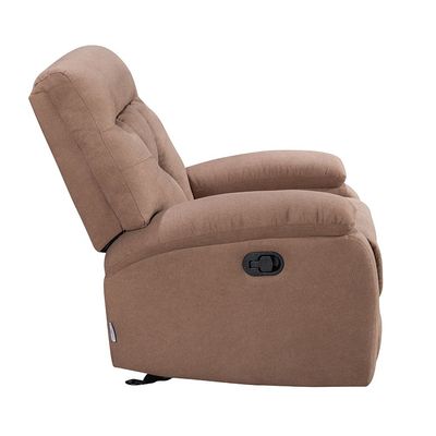 Sanie 1-Seater Fabric Rocking Recliner - Brown - With 2-Year Warranty