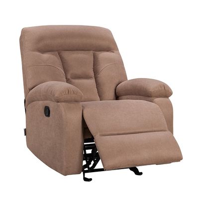 Sanie 1 Seater Fabric  Rocking Recliner   - Brown