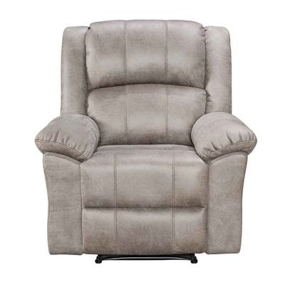 Crisset 1 Seater Fabric Manual Recliner W/ Usb Port - Grey