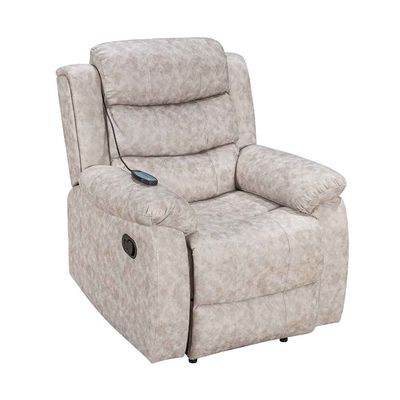 Dindo 1 Seater Fabric Manual Recliner W/ 8 Point Massage  - Grey