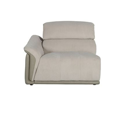 Rangler Sectional Corner Sofa w/ 3 Electric Recliner - Grey Fabric/ Grey PU