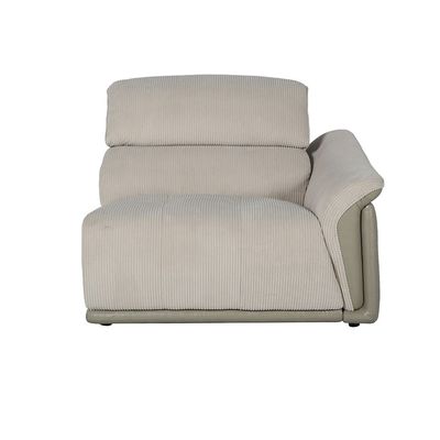 Rangler Sectional Corner Sofa w/ 3 Electric Recliner - Grey Fabric/ Grey PU