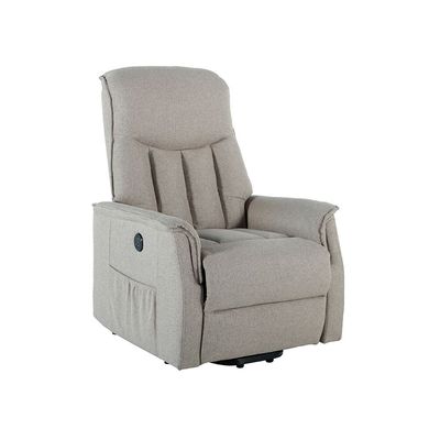 Danny 1 Seater Lift Chair w/ Electric Fabric Recliner - Brown