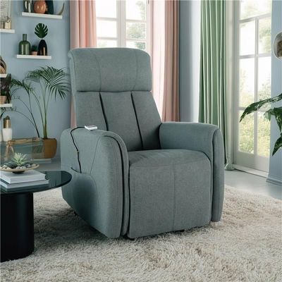 Grandia 1-Seater Power Motion Lift Chair Fabric Recliner + Massager & Heating - Green - With 2-Year Warranty
