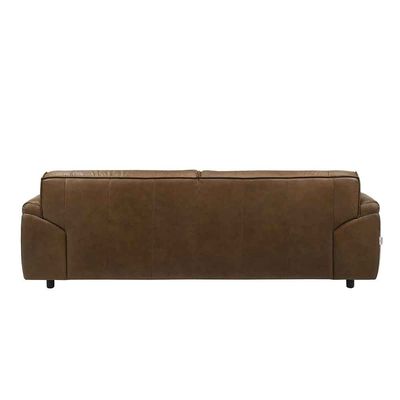 Barick  Full Leather 3 Seater Sofa -  Dark Brown