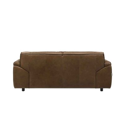 Barick  Full Leather 3+2 Seater Sofa Set -  Dark Brown