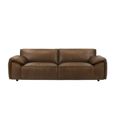 Barick  Full Leather 3+2 Seater Sofa Set -  Dark Brown