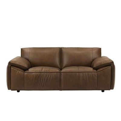 Barick  Full Leather 3+2 Seater Sofa Set -  Dark Brown