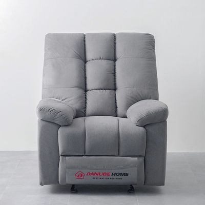 V2 Simone 1-Seater Manual Fabric Recliner Sofa - Grey - With 2-Year Warranty