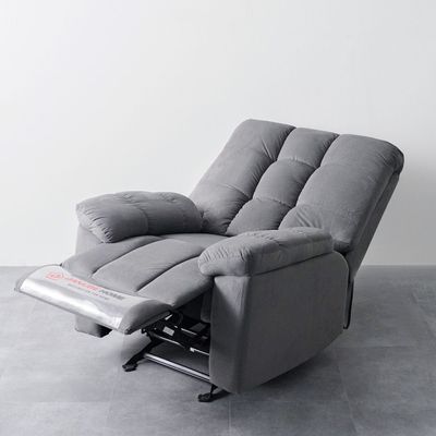 V2 Simone 1-Seater Manual Fabric Recliner Sofa - Grey - With 2-Year Warranty