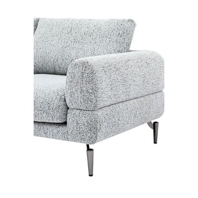 Pletora 1 Seater Fabric  Sofa - Light Grey