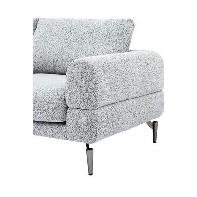 Pletora 1-Seater Fabric Sofa - Light Grey - With 2-Year Warranty