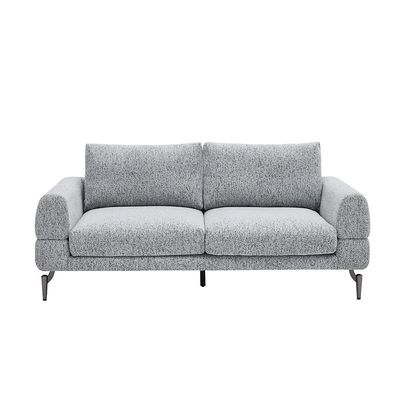 Pletora 3-Seater Fabric Sofa - Light Grey - With 2-Year Warranty