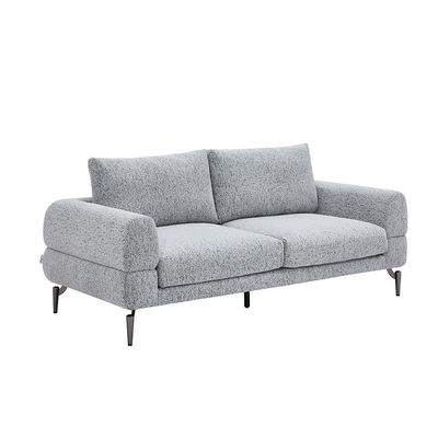 Pletora 3-Seater Fabric Sofa - Light Grey - With 2-Year Warranty