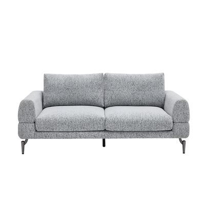 Pletora 3-Seater Fabric Sofa - Light Grey - With 2-Year Warranty