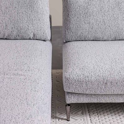 Pletora Left Corner Fabric  Sofa - Light Grey