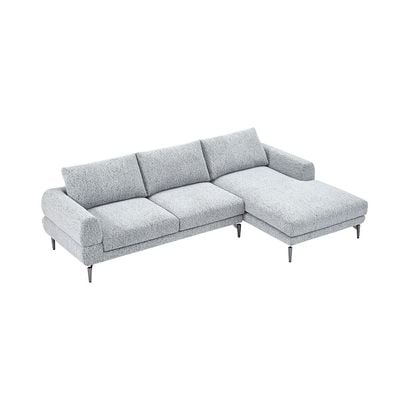 Pletora Right Corner Fabric  Sofa - Light Grey