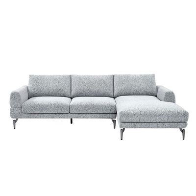 Pletora Right Corner Fabric Sofa - Light Grey - With 2-Year Warranty