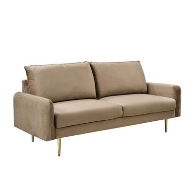 Capricio 3 Seater Fabric Sofa - Light Brown