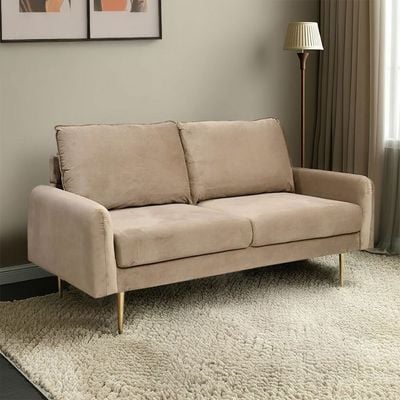 Capricio 2 Seater Fabric Sofa - Light Brown
