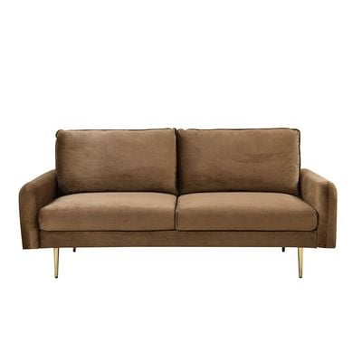 Capricio 3 Seater Fabric Sofa - Dark Brown