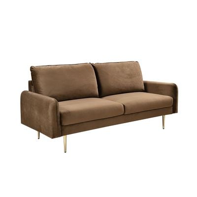 Capricio 3 Seater Fabric Sofa - Dark Brown