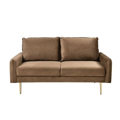 Capricio 2 Seater Fabric Sofa - Dark Brown