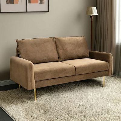 Capricio 2 Seater Fabric Sofa - Dark Brown
