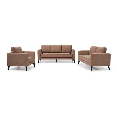 Merrie 1-Seater Fabric Sofa - Brown - With 2-Year Warranty 