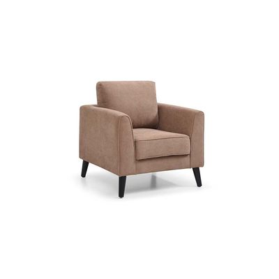 Merrie 1-Seater Fabric Sofa - Brown - With 2-Year Warranty 