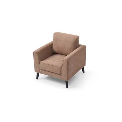 Merrie 1-Seater Fabric Sofa - Brown - With 2-Year Warranty 