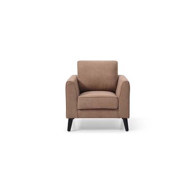 Merrie 1-Seater Fabric Sofa - Brown - With 2-Year Warranty 