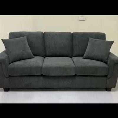 Rudhi 3+2+1 Seater Fabric Sofa Set -  Grey